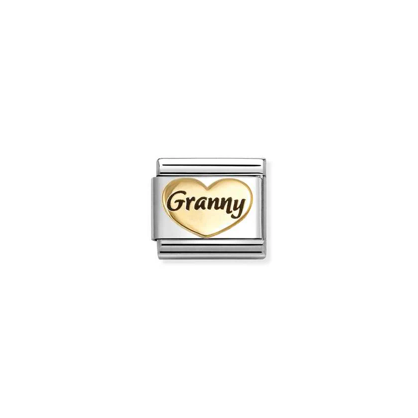 Classic Gold and Enamel Granny Heart Friends & Family Charms
