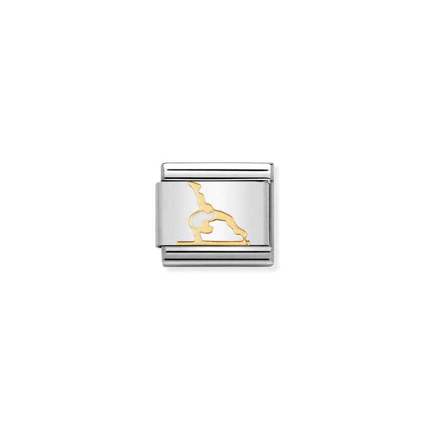 Classic Gold and Enamel Gymnast Sports & Hobbies Charms
