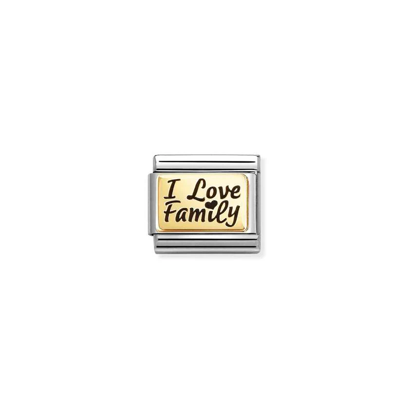 Classic Gold and Enamel I Love Family Friends & Family Charms