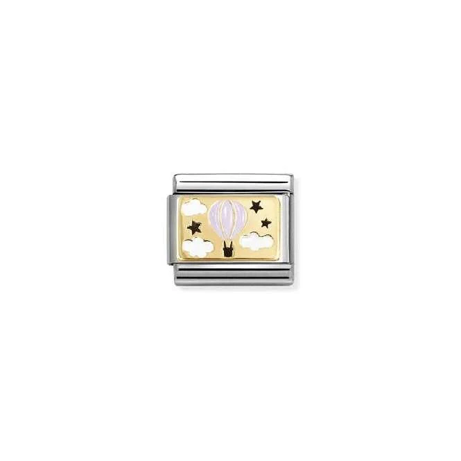 Classic Gold and Enamel Pink Hot Air Balloon Friends & Family Charms