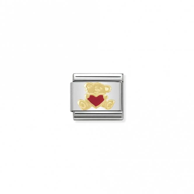 Classic Gold Bear with Heart Animal Charms