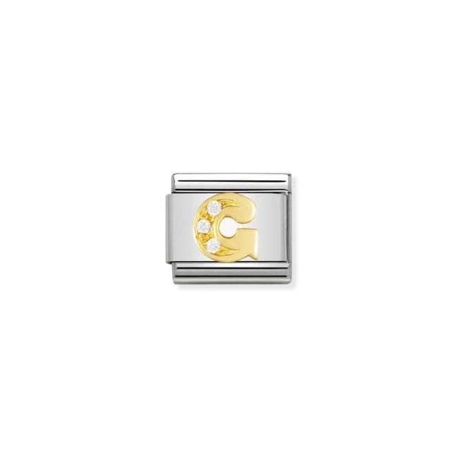 Classic Gold CZ G Letter Charms