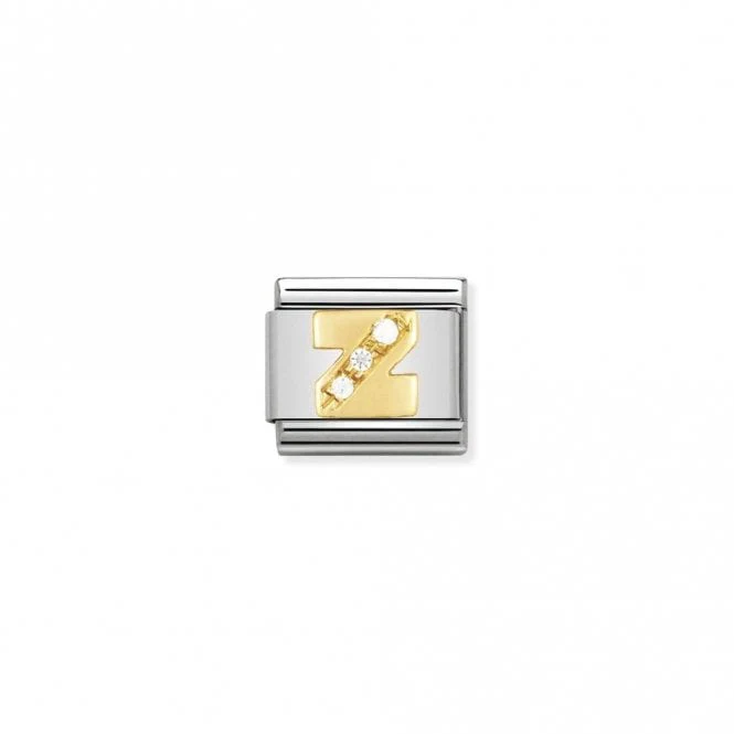 Classic Gold CZ Z Letter Charms