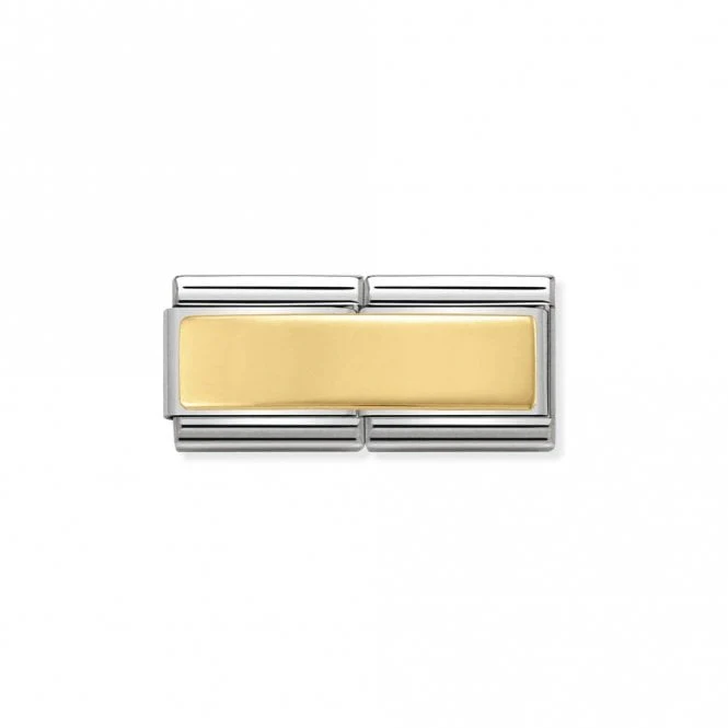Classic Gold Engravable Double Plate Charms