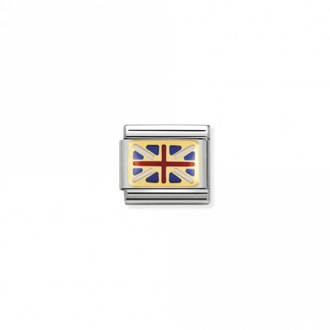 Classic Gold Flag of Great Britain Travel Charms