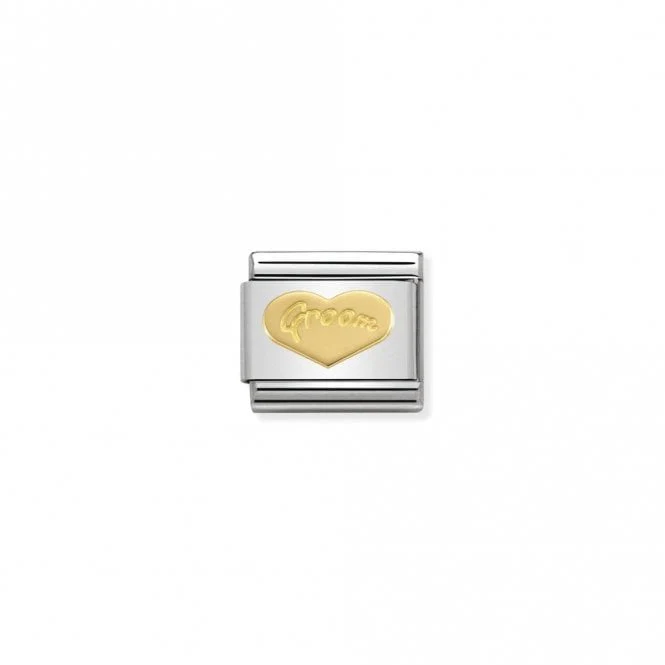 Classic Gold Heart Groom Fashion & Fun Charms