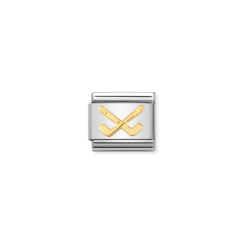 Classic Gold Hockey Clubs Sports & Hobbies Charms