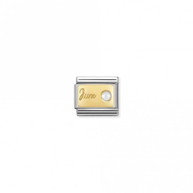Classic Gold June White Pearl Birthday & Birthstone Charms