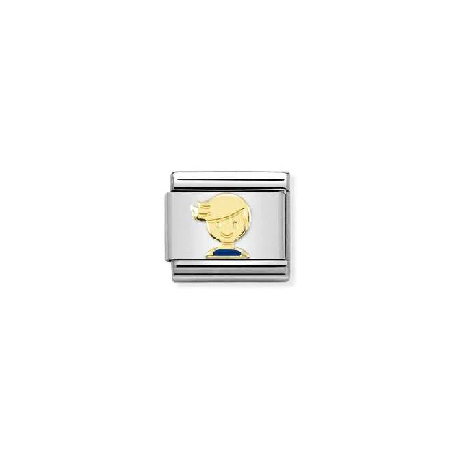 Classic Gold Light Blue Boy Friends & Family Charms
