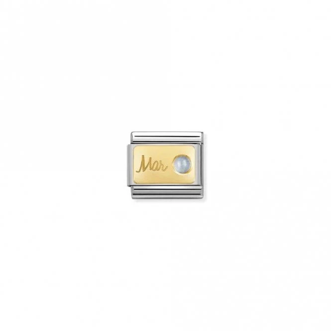 Classic Gold March Aquamarine Birthday & Birthstone Charms