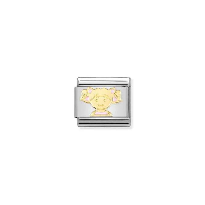 Classic Gold Pink Girl Friends & Family Charms