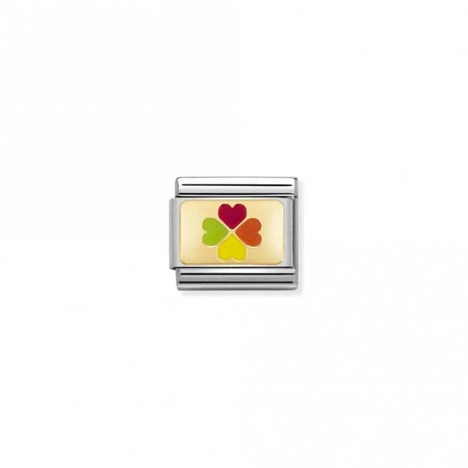 Classic Gold Rainbow Four-Leaf Clover Good Luck Charms