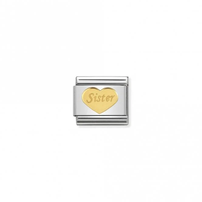 Classic Gold Sister Heart Friends & Family Charms