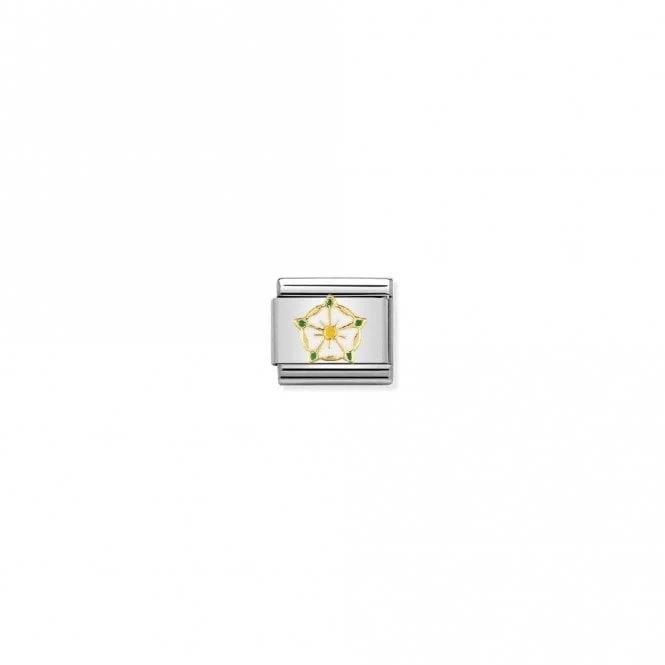 Classic Gold White Rose Of Yorkshire Travel Charms