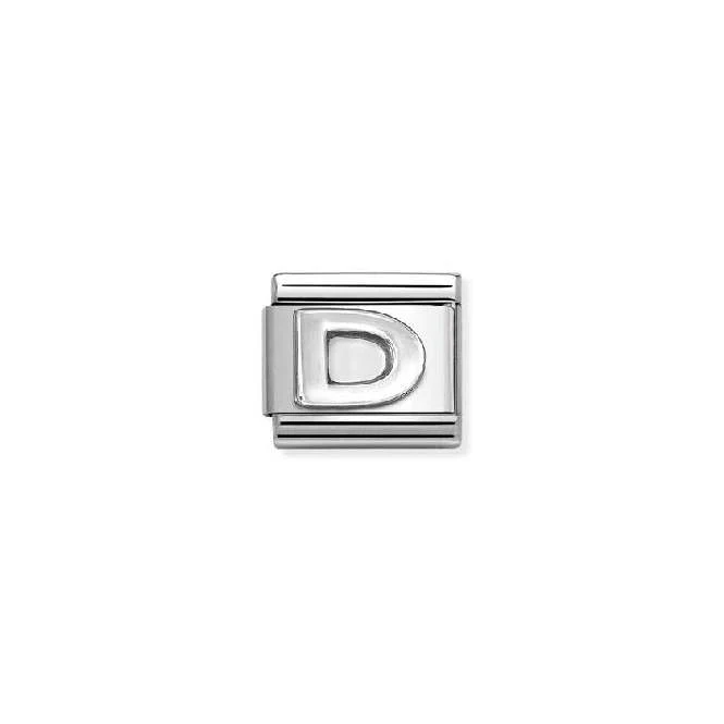 Classic Oxidised Silver D Letters & Numbers Charms