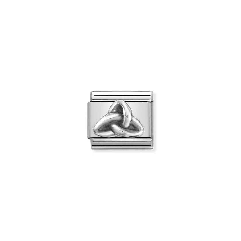 Classic Oxidised Silver Triad Faith & Religion Charms