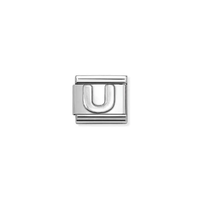 Classic Oxidised Silver U Letters & Numbers Charms