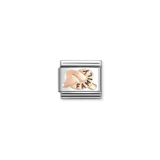 Classic Rose Gold and Enamel Family Knot Friends & Family Charms