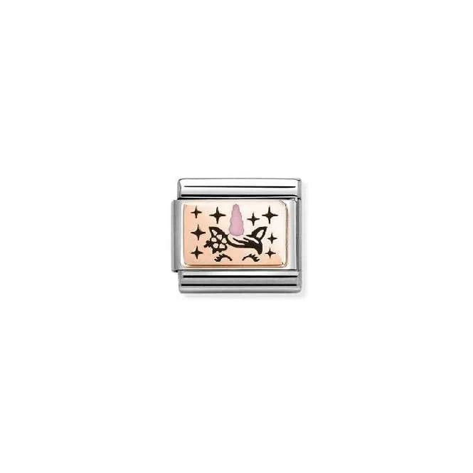 Classic Rose Gold and Enamel Pink Unicorn Fairytale & Fantasy Charms
