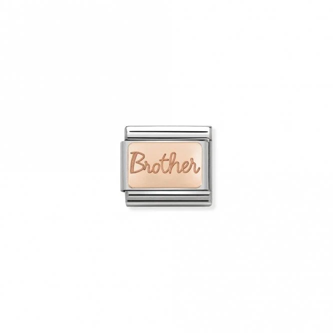 Classic Rose Gold Brother Friends & Family Charms