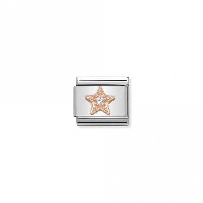 Classic Rose Gold CZ Starfish Animal Charms