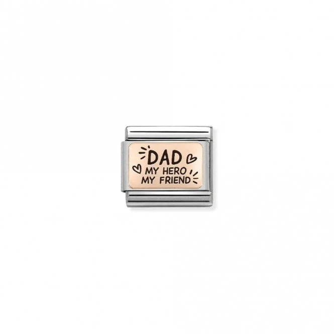 Classic Rose Gold Dad My Hero My Friend Friends & Family Charms