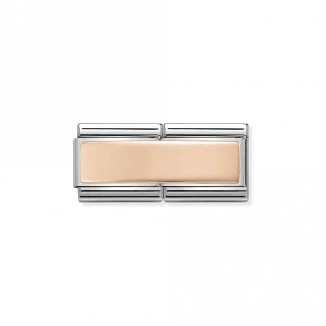 Classic Rose Gold Engravable Double Plate Charms