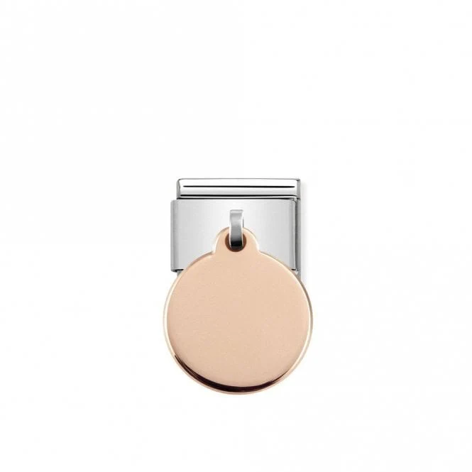 Classic Rose Gold Engravable Hanging Disc Charms