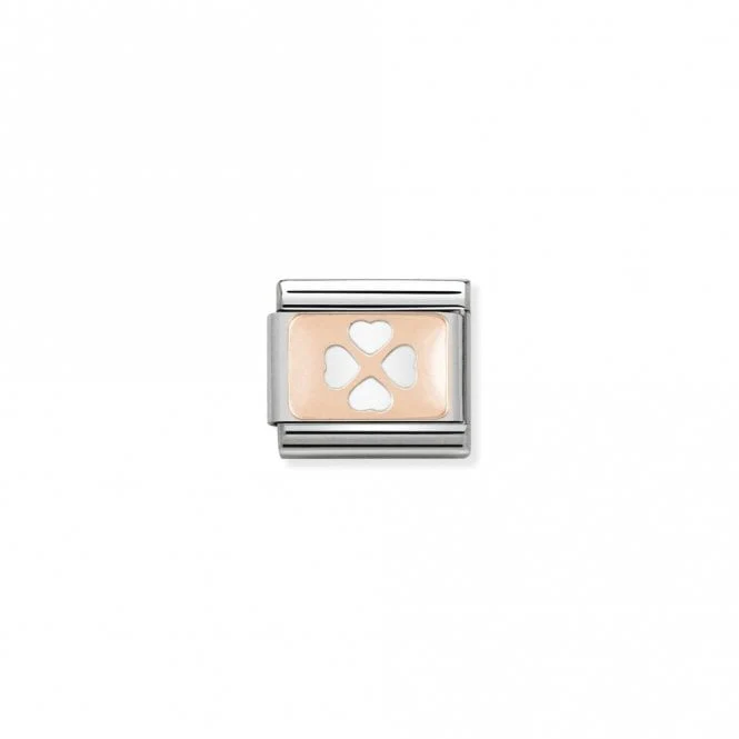 Classic Rose Gold Four-Leaf Clover Good Luck Charms