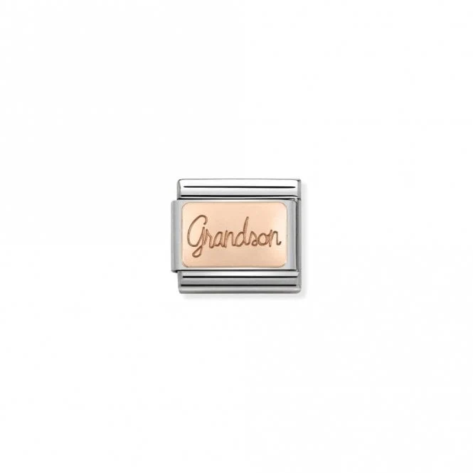 Classic Rose Gold Grandson Friends & Family Charms