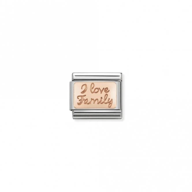 Classic Rose Gold I Love Family Friends & Family Charms
