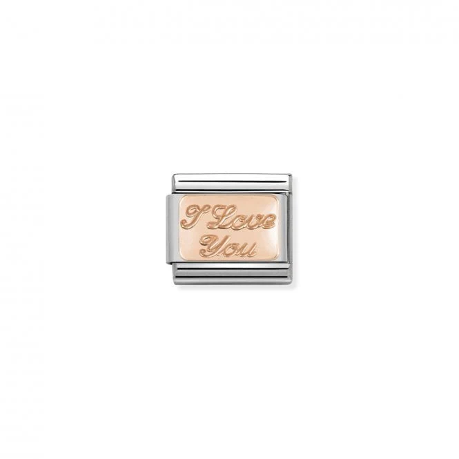 Classic Rose Gold I Love You Love & Hearts Charms