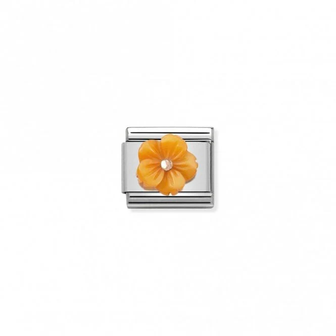 Classic Rose Gold Orange Mother Of Pearl Flowers & Nature Charms