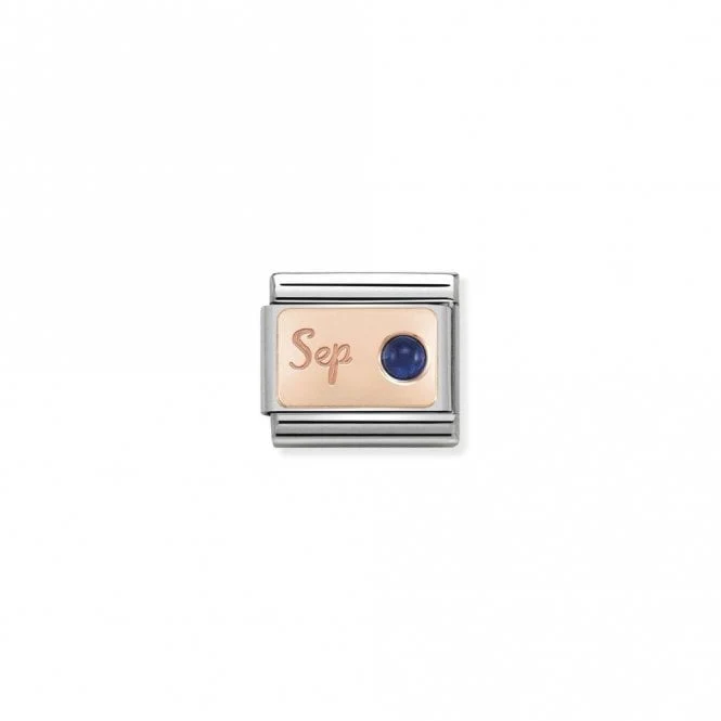 Classic Rose Gold September Sapphire Birthday & Birthstones Charms