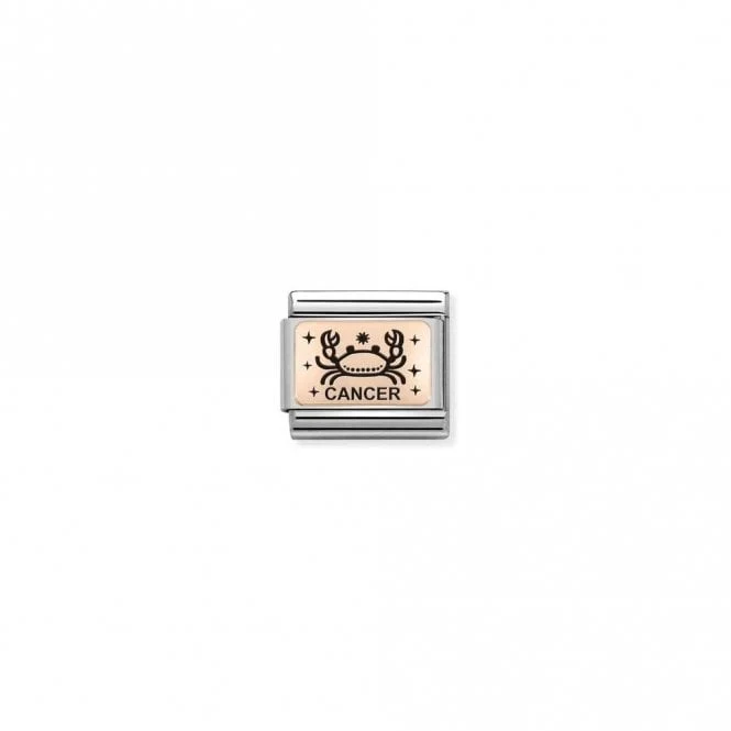 Classic Rose Gold Star-Sign Cancer Zodiac Charms