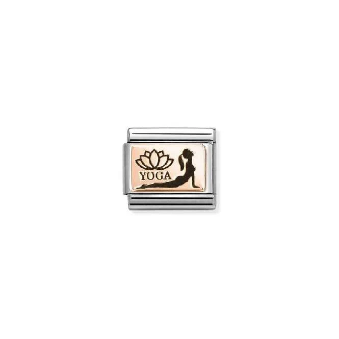 Classic Rose Gold Yoga Profile Sports & Hobbies Charms