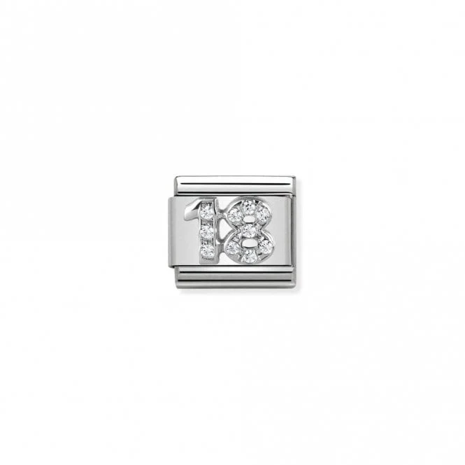 Classic Silver 18 Number Charms