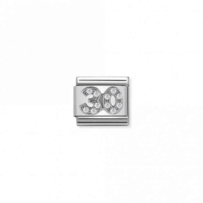 Classic Silver 30 Number Charms