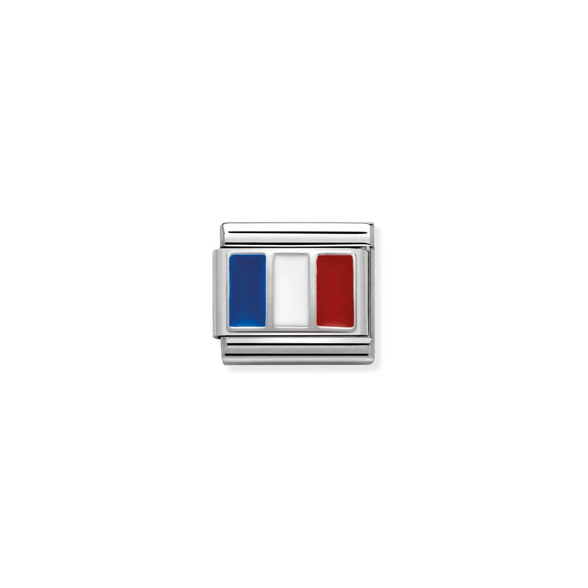 Classic Silver and Enamel France Travel & Flag Charms