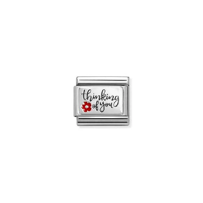 Classic Silver and Enamel Thinking Of You Flowers & Nature Charms