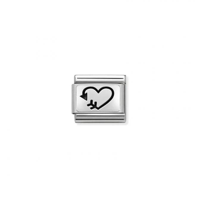 Classic Silver Arrow Heart Left Love & Hearts Charms