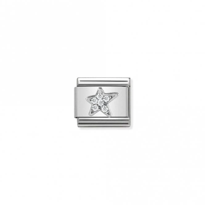Classic Silver CZ Asymmetric Star Fairytale & Fantasy Charms