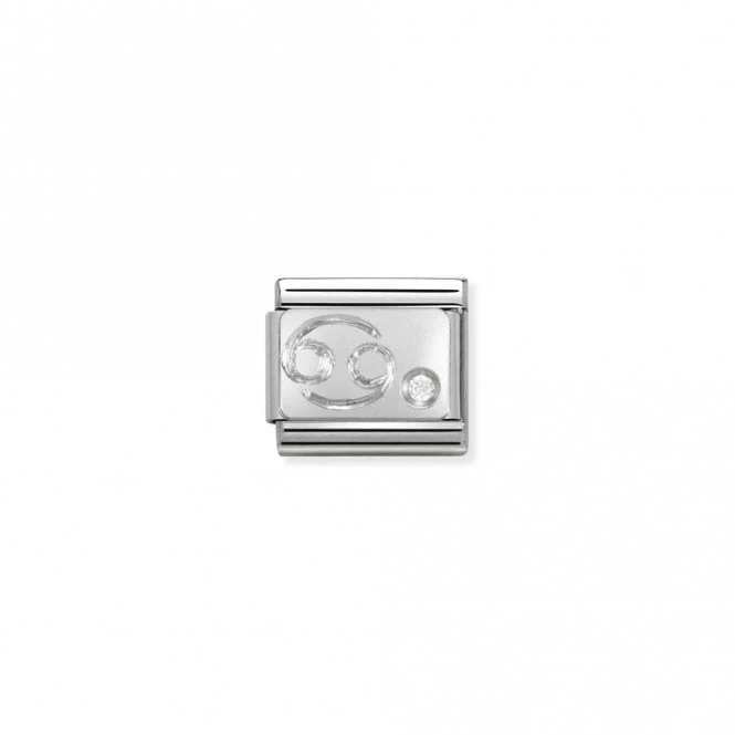 Classic Silver CZ Cancer Zodiac Charms