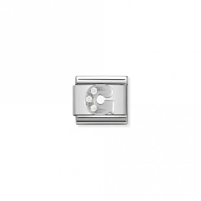 Classic Silver CZ G Letter Charms