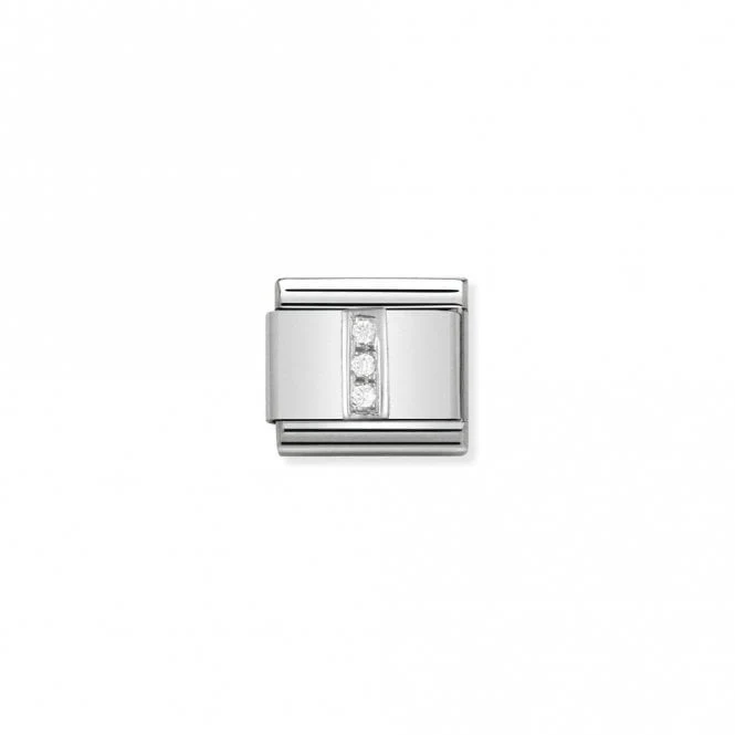 Classic Silver CZ I Letter Charms