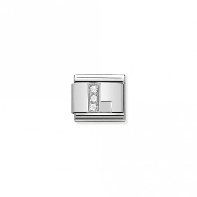 Classic Silver CZ L Letter Charms