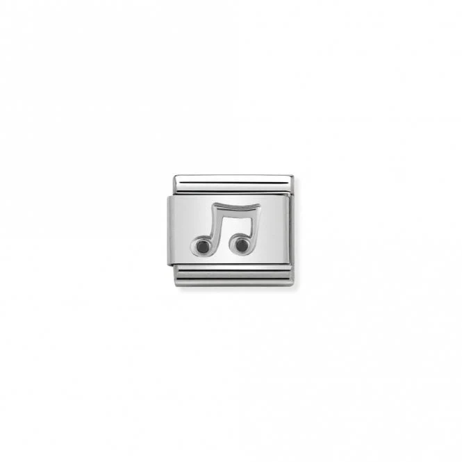 Classic Silver CZ Music Note Music Charms