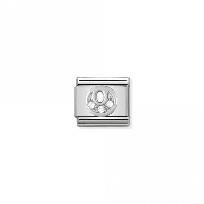 Classic Silver CZ O Letter Charms
