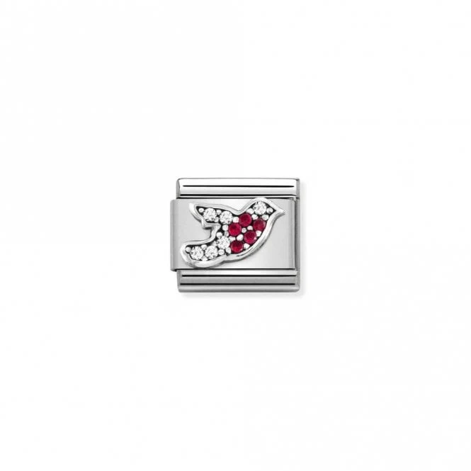 Classic Silver CZ Robin Animal Charms
