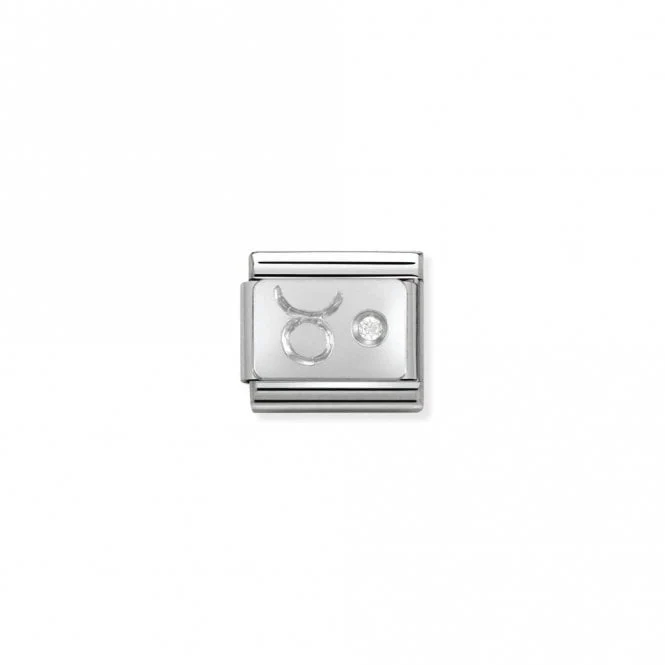 Classic Silver CZ Taurus Zodiac Charms